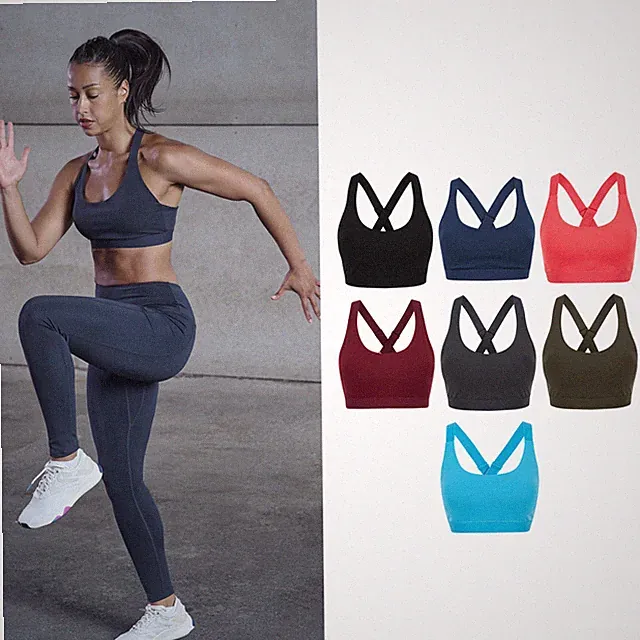Tombo Mittelschlag Kern bra tl371 - Fitness-Sport Yoga Jogging Ernte top