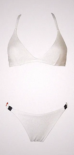 TOMMY HILFIGER Damen Bikini Triangel BH herausnehmbare Polsterung Schnürslip Log