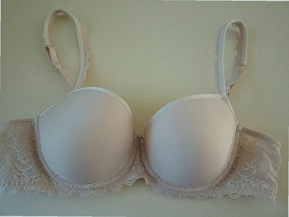 TOP Bügel BH von MEY Gr 85 A Beige gemoldete Full Cup Spitze kleine Schleife NEU