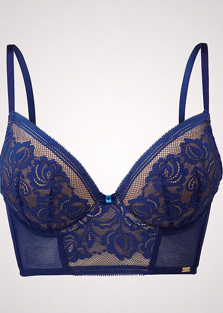 "Top Qualiät" Gossard sexy Encore Push-Up Bustier leuchtendes blau