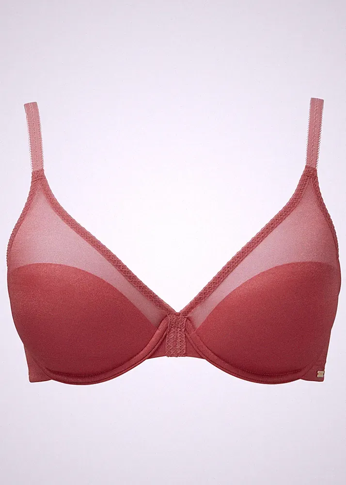 "Top Qualiät" Gossard sexy Glossies Halbgefütterter Triangel BH rosa