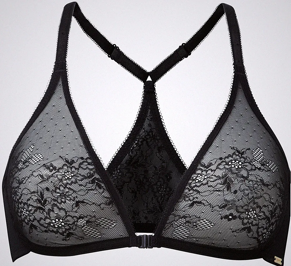 "Top Qualiät" Gossard sexy Glossies Lace Bügelloser BH schwarz