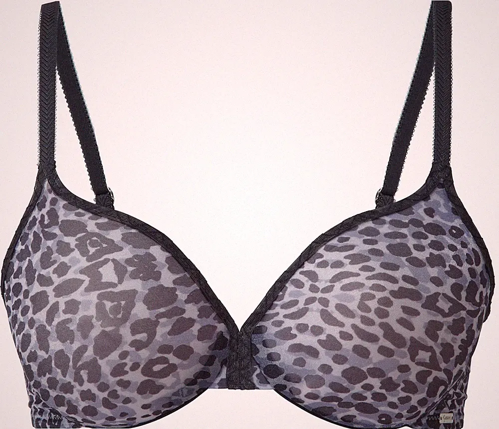 "Top Qualiät" Gossard sexy Glossies Leopard nahtloser BH Monochrome Druck