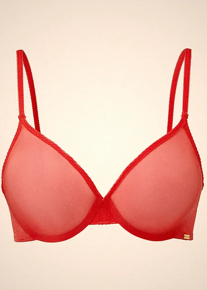 "Top Qualiät" Gossard sexy Glossies nahtloser BH knall rot