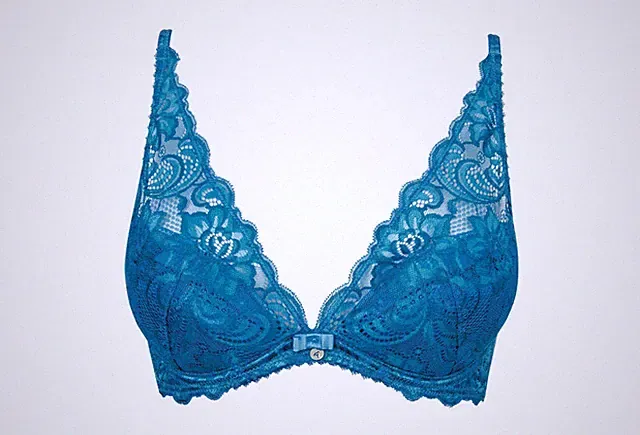 "Top Qualiät" Gossard sexy Gypsy Tiefer V-Push-Up BH meer blau