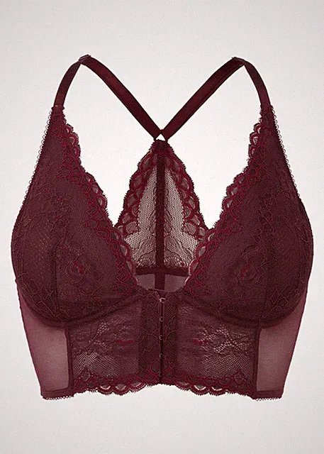 "Top Qualiät" Gossard sexy Lace Bustier mit Frontverschluss lila
