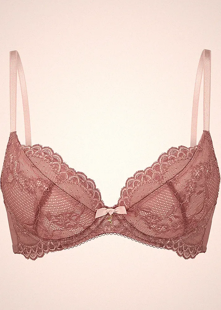 "Top Qualiät" Gossard sexy Lace Push-Up BH altrosa