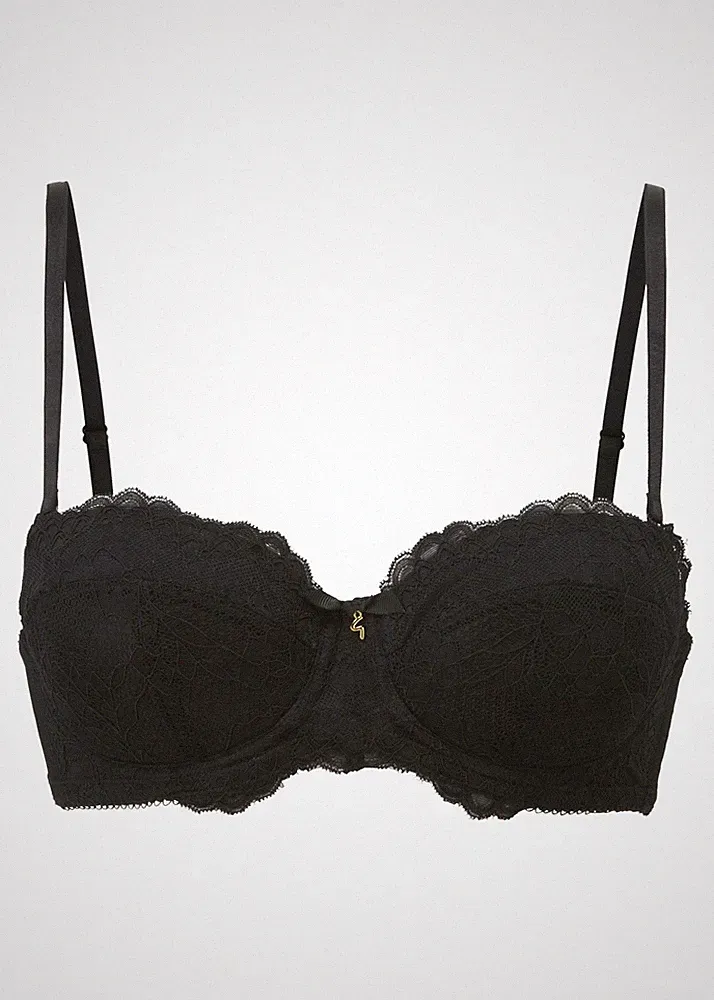 "Top Qualiät" Gossard sexy Lace Trägerloser Push-Up BH schwarz