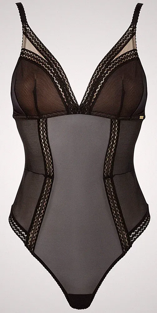 "Top Qualiät" Gossard sexy Sheer Seduction Bügelloser formender Body schwarz