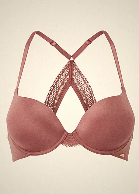 "Top Qualiät" Gossard sexy Shimmer Lace Push-Up altrosa