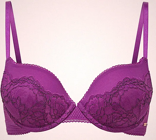 "Top Qualiät" Gossard sexy Sport Lux Push-Up BH schwarzcurrant