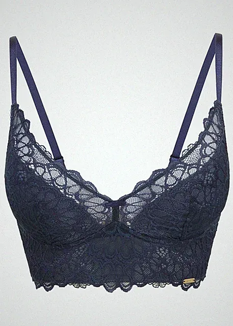 "Top Qualiät" Gossard sexy Swirl Bügelloser Bustier dunkelpetrol/dunkelbau