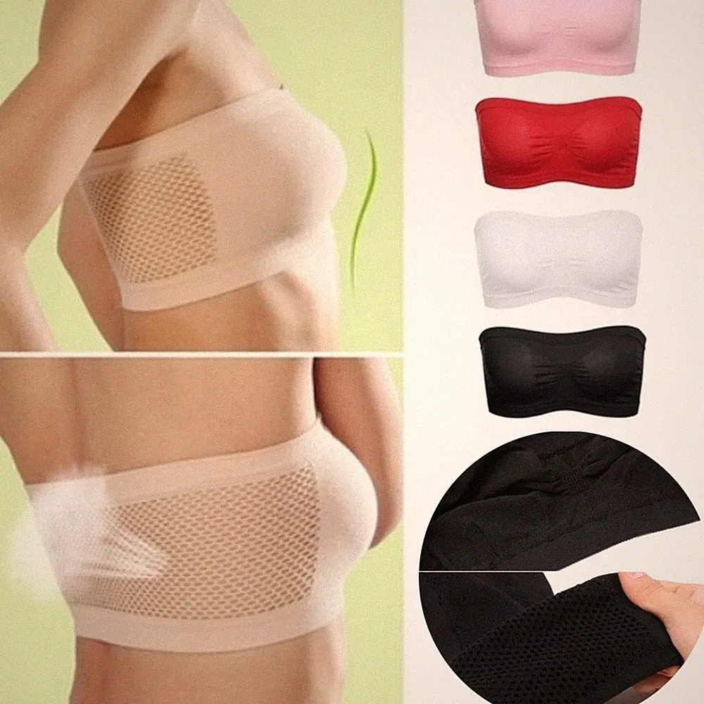 Trägerloser Bandeau-Bh Für Damen Sommer-Basic-Stretch-Atmungsaktiv-Unterwäsche
