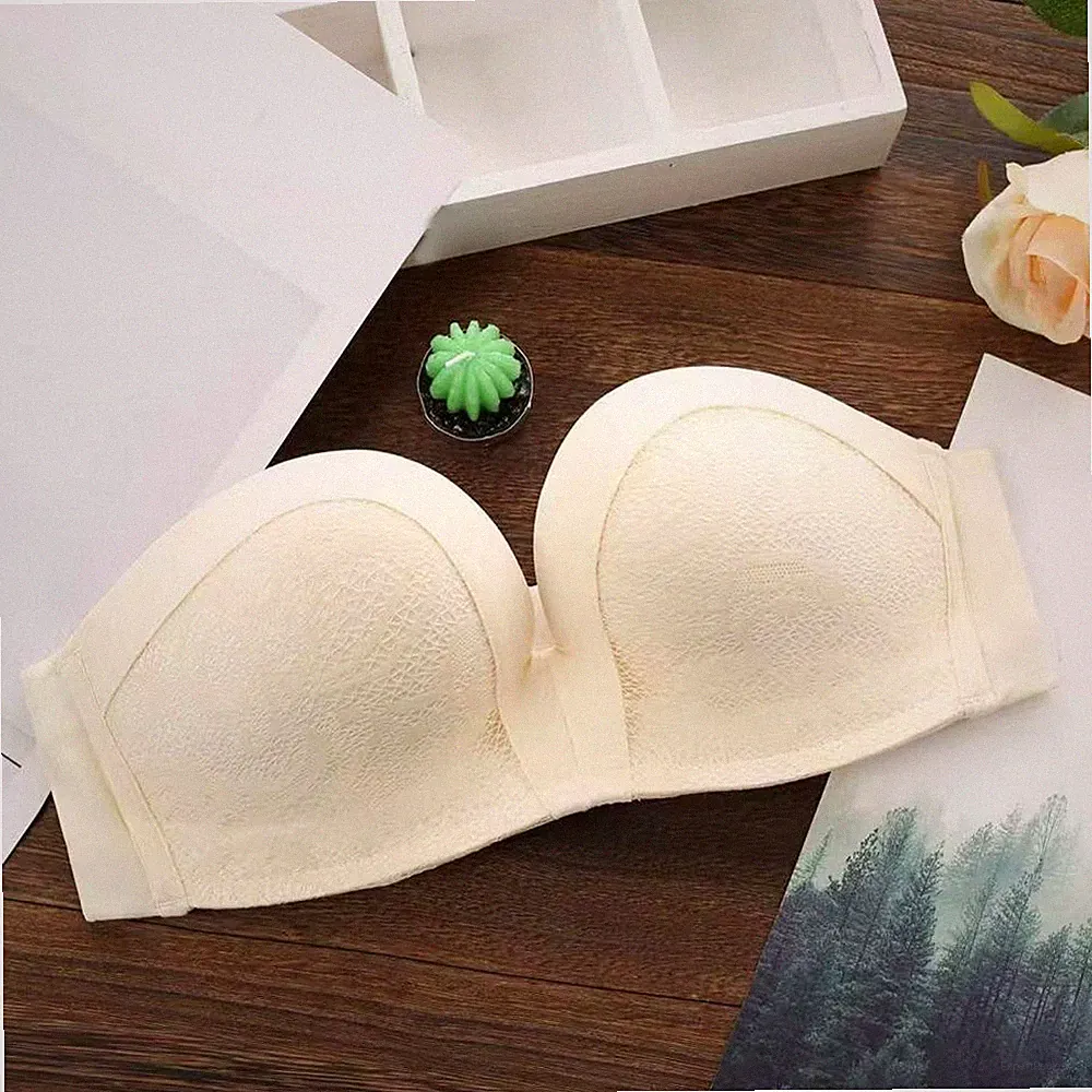 Trägerloser BH bequem unsichtbar rutschfest Damen Dessous 34B 36C 38