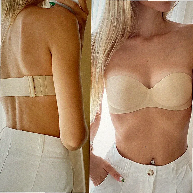 Trägerloser Bh Push Up Bh Unterwäsche Lingerie Rohr Top Damen Sexy Nahtlos Z