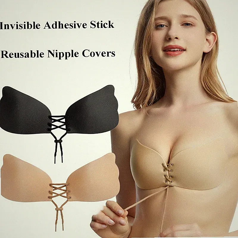 Trägerloser BH selbstklebend klebend Push Up BHs für Damen Kaninchen...