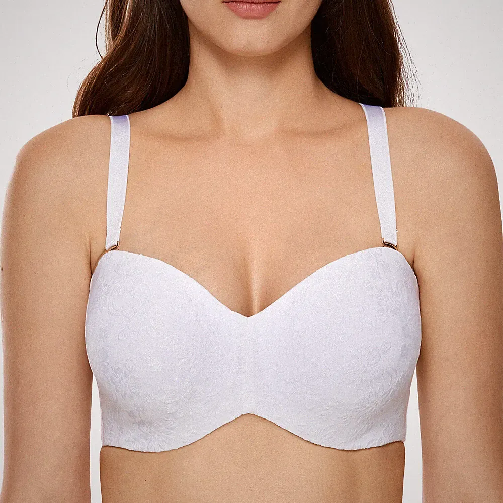 Trägerloser Minimizer BH Bügel Spitze Bandeau für große Oberweite BCDEFG für Damen UK