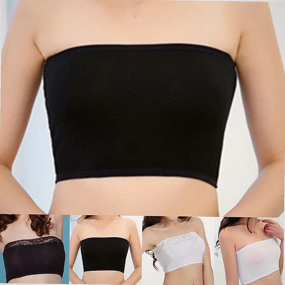 Trägerloser nahtloser Bandeau-BH für Damen Frauen Boob Tube Komfort Tops Einhe