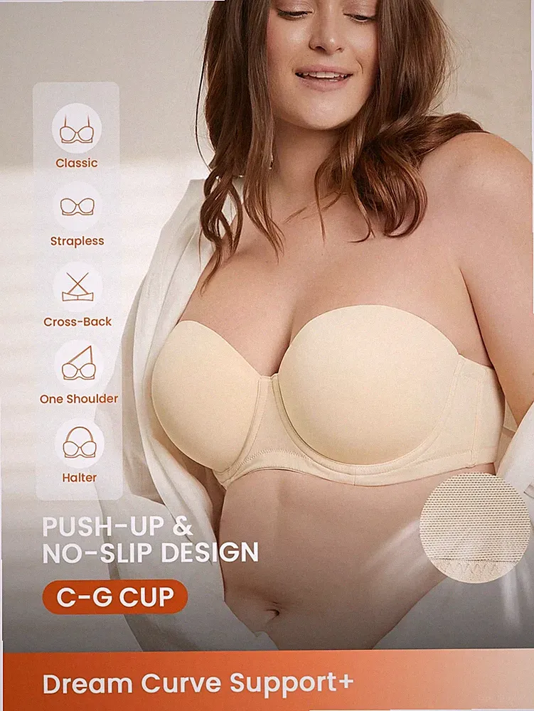 Trägerloser Push up BH mit Silikonband für perfekten Halt Ideal für Billig24