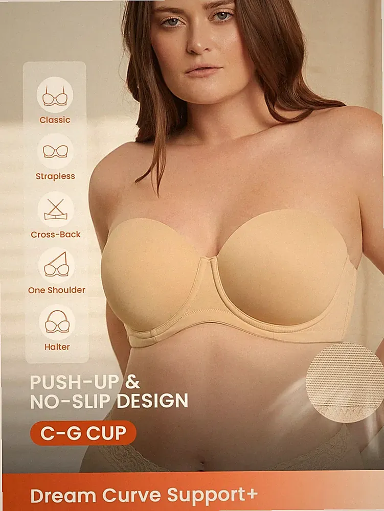 Trägerloser Push up BH mit Silikonband Ideal für besondere Anlässe Billig24