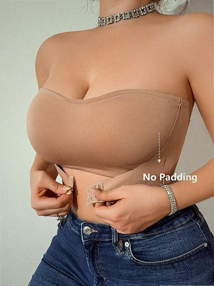 Trägerloser Stütz BH für Plus Size Damen Bügellos und Unsichtbar mit Billig24