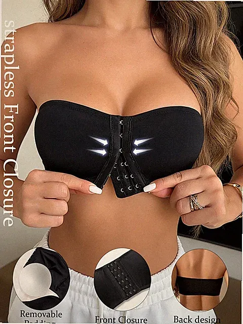 Trägerloser Vorderverschluss BH Nahtloser Stützender Camisole für Damen Billig24