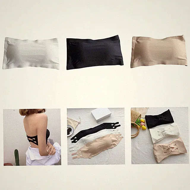 Trägerloses Tube-Top für Damen, weicher, unsichtbarer Sommer-BH für Sport