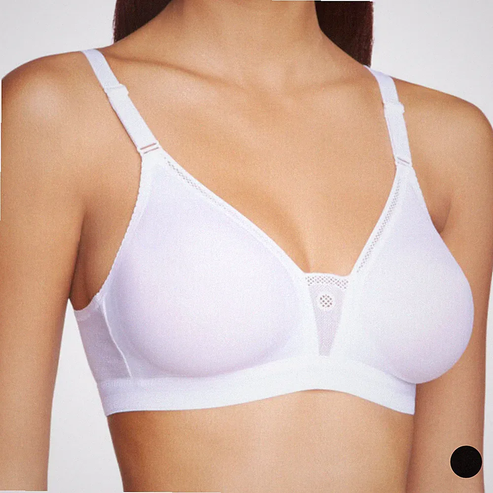 Triaction by Triumph Trophy N - Sport BH ohne Bügel - Weiss / Schwarz