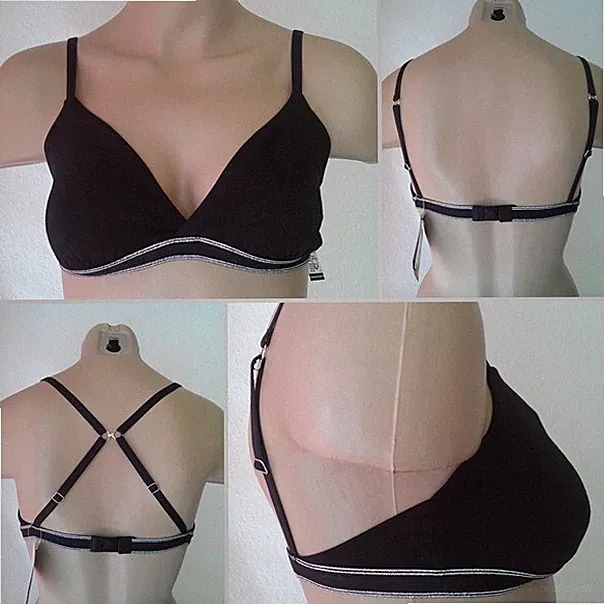 Triangel BH Cheeky Skiny schwarz Gr. 36 38 Büstenhalter Multiway BH XX314605