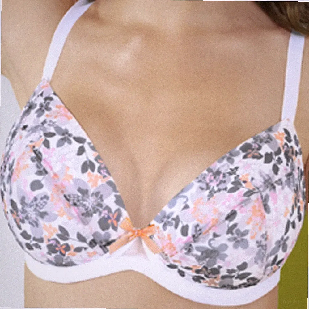 Triangel BH Panache Cleo Übergrößen BH Jo Weiß Orange Rosa Flowerprint D E F G