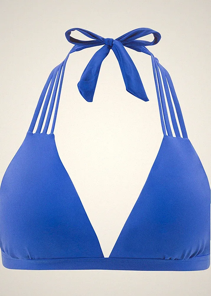 Triangel Bikini Oberteil Gr. 38 (75) A+B Blau Bademode Schwimm-Bade-BH Neu
