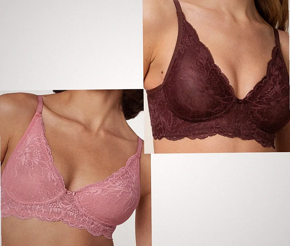 Triumph 2er Pack Amourette Charm N03 BH UVP 110,00€ Gr. 70E braun rosa Set 70 E