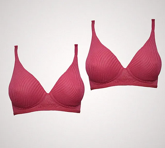 Triumph 2x BH Größe 85B pink UVP 88,00€ Harmony Spotlight P BHs ohne Bügel 85 B