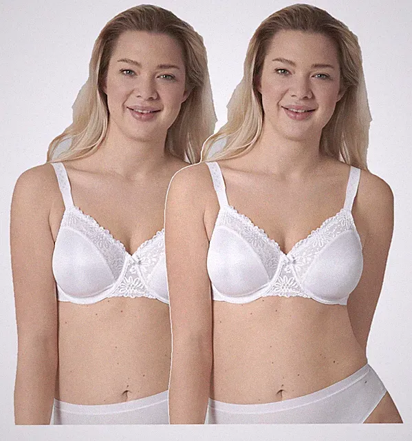Triumph 2x Ladyform Soft W BH 75-95 Cup C-F weiß BH mit Bügel BHs Set Sets