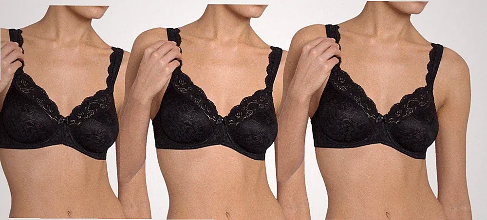 Triumph 3er Pack Stellina W BH mit Bügel Gr. 80-100 Cup B-E schwarz BHs Set