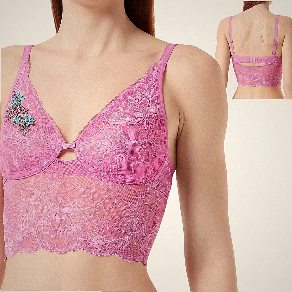 Triumph Amourette Charm Summer Bustier BH Longline-BH Gr. 80G Flashy Pink