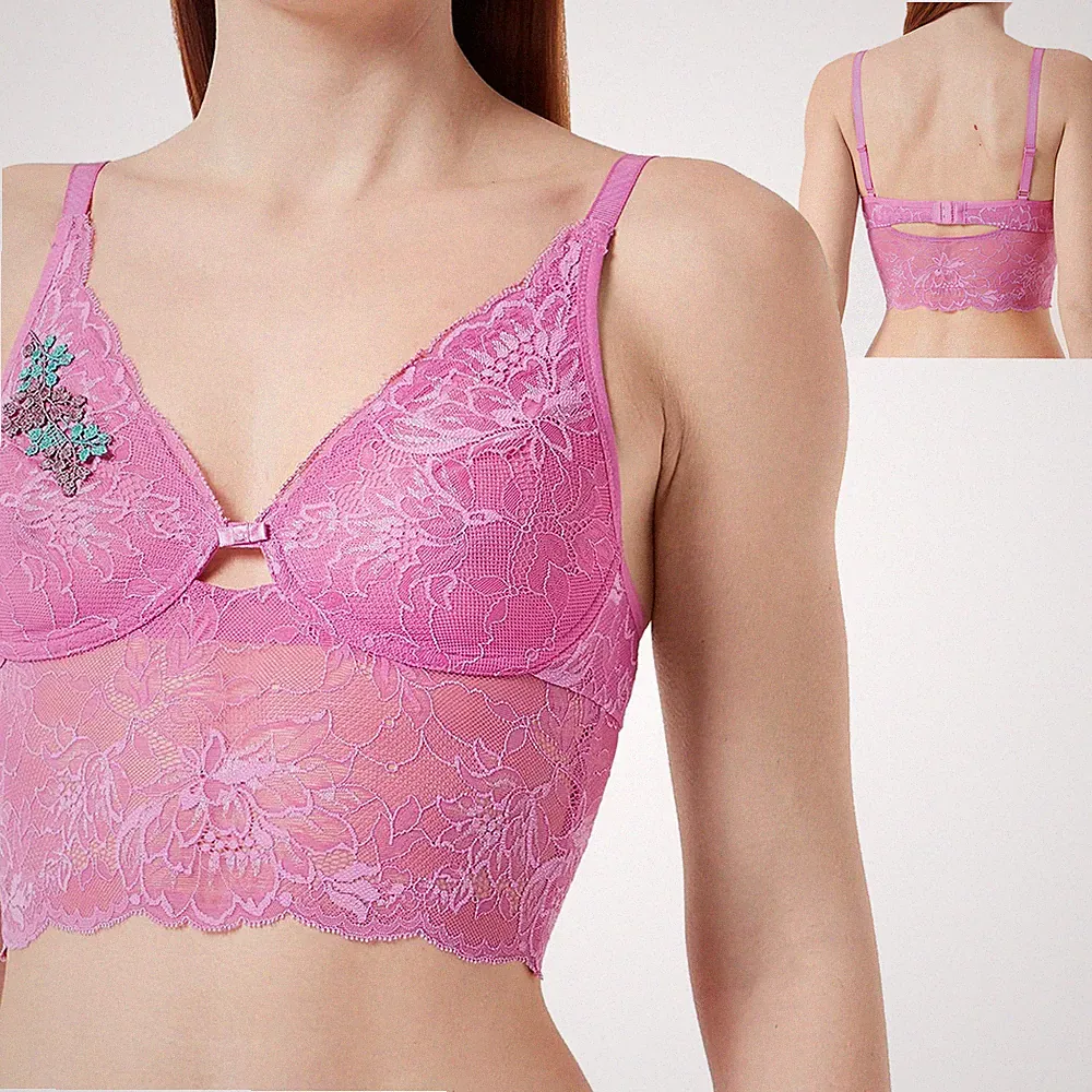 Triumph Amourette Charm Summer Bustier BH Longline-BH Gr. 90D Flashy Pink