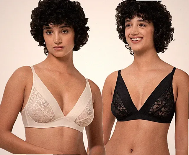 Triumph B-Ware 2er Pack Vivid Spotlight N BH ohne Bügel Größe M beige + schwarz