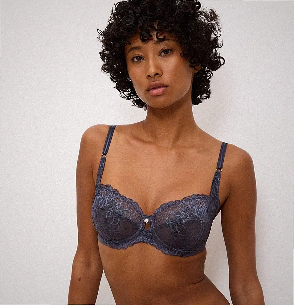 Triumph B-Ware Größe 85D Wild Peony Florale W BHs mit Bügel 85 D blau Bügel-BH