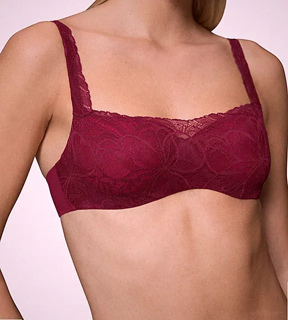 Triumph Body Make-up Illusion Lace Balconette BH Rot Woodrose 00EW Dessous NEU