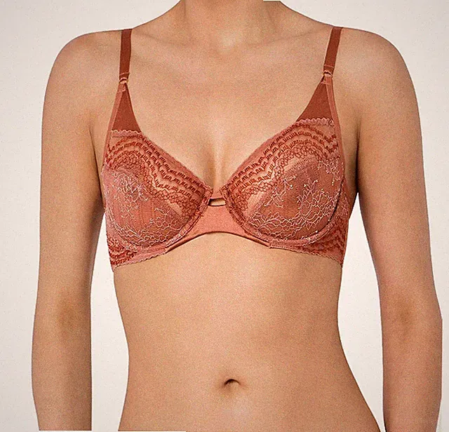 Triumph Essence Luxe W Damen Seide BH mit Bügel Karamell Neu