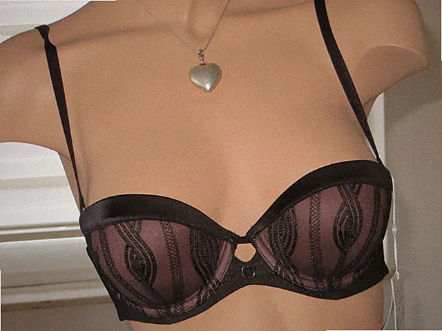 Triumph Exquisite Essence WDU Push-Up BH mit Bügel schwarz braun Gr 70B NEU