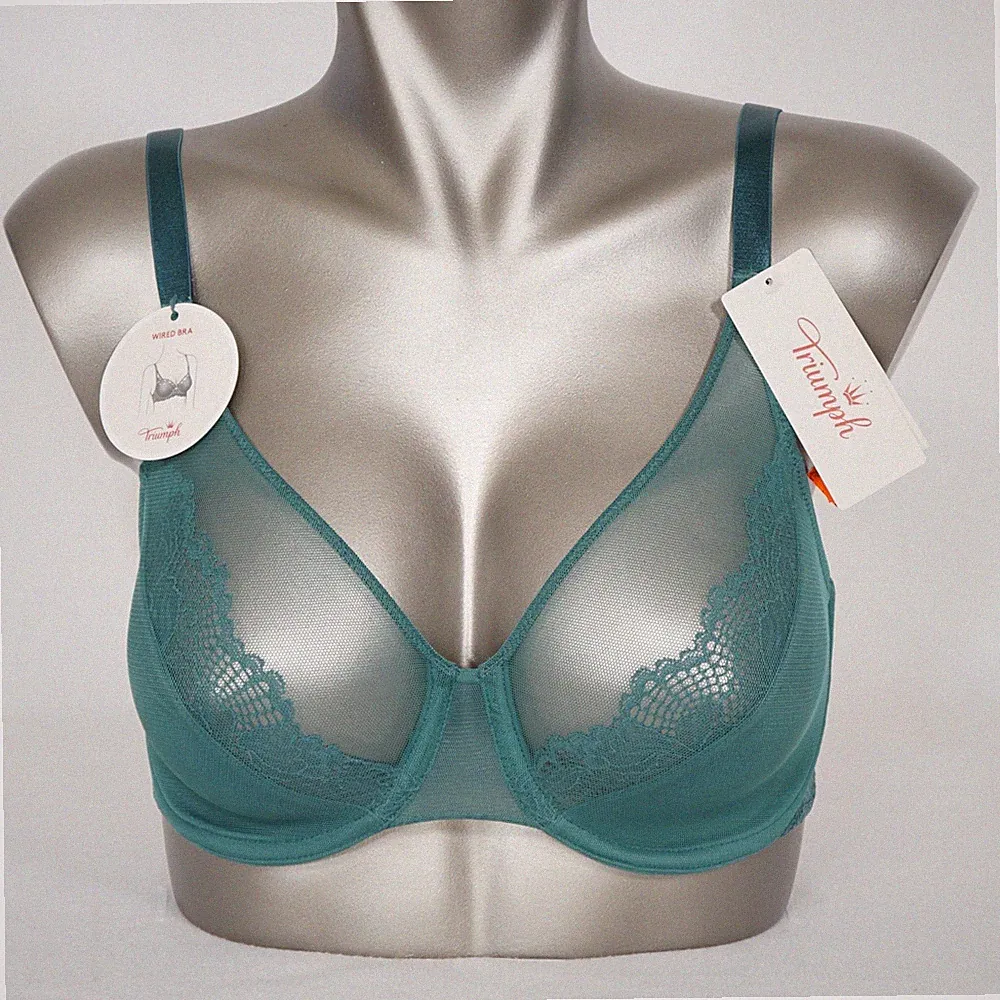 Triumph Lace Spotlight W Damen BH mit Bügel 7011/RW grün Spitze ungepolstert NEU