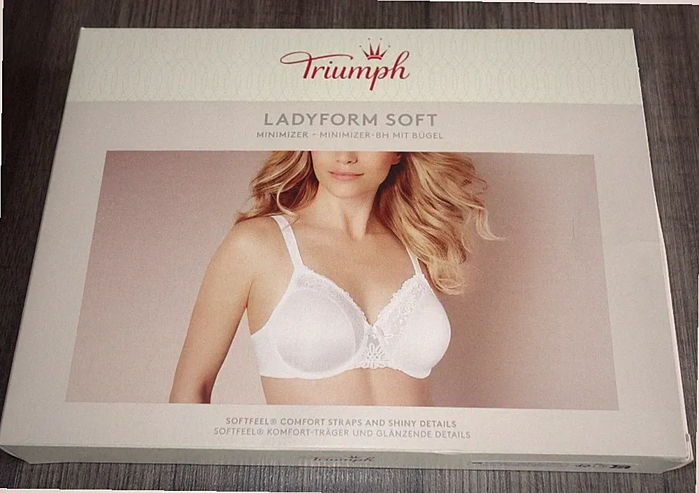 TRIUMPH -Ladyform Soft Minimizer - Gr. 85 Cup G - Bügel BH - SCHWARZ - NEU