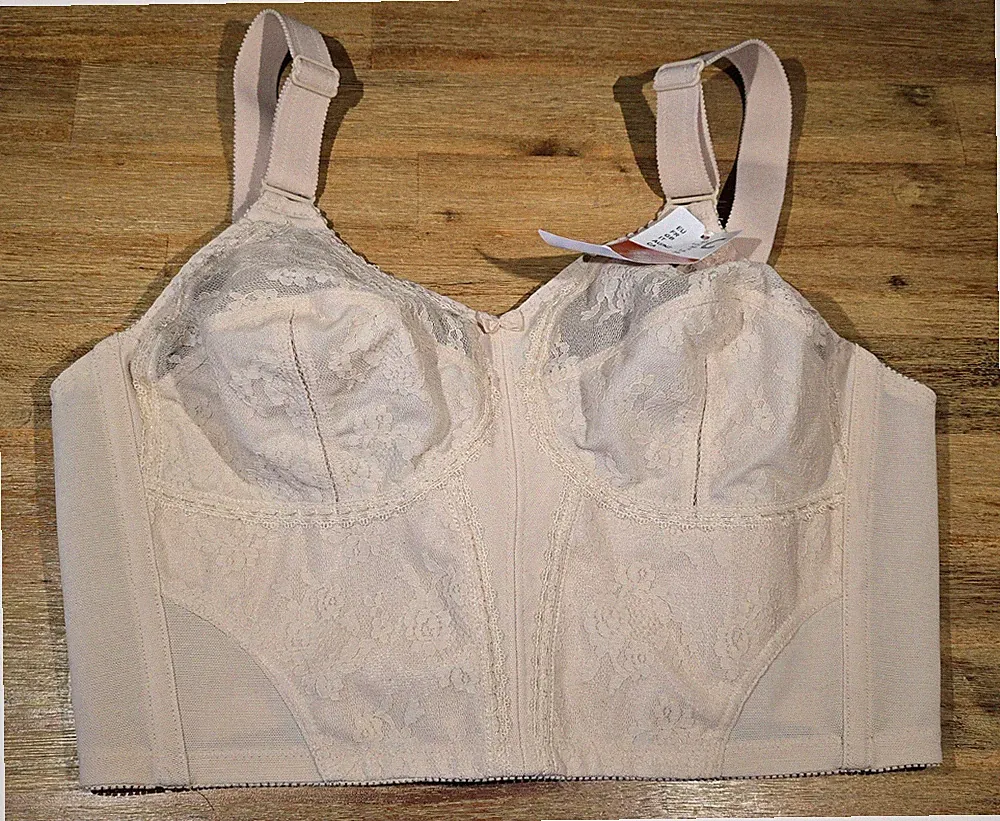 TRIUMPH Longline-BH DOREEN L01 mit Baumwolle, Gr. 85 C, haut, NEU *VINTAGE-LOOK