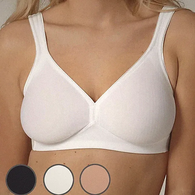 Triumph Modern Soft + Cotton N, BH ohne Bügel, weiss schwarz beige, superbequem
