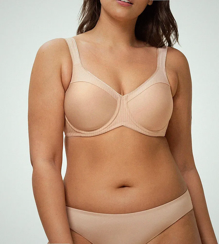 Triumph Modern Soft+Cotton W01 Minimizer-BH mit Bügel Neutral Beige 00EP NEU 1A