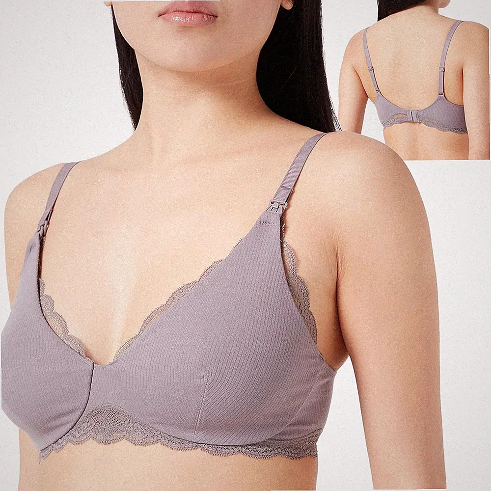 Triumph Natural Spotlight Maternity Damen BH Bügellos Still-BH Gr. 70C Grau