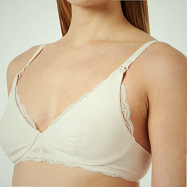 Triumph Natural Spotlight Maternity Damen BH Bügellos Still-BH Gr. 75B Ecru