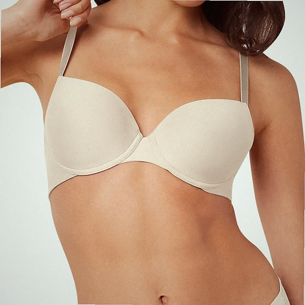 Triumph Pure Micro WHP Damen Schalen BH mit Bügel Gr. 65C Beige Skin